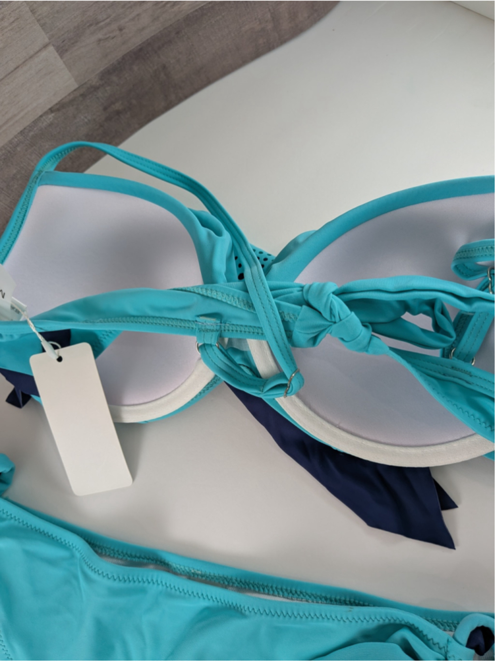 HOLIPICK Blue & Navy Bikini Swimsuit Set Medium - Picture 5 of 10